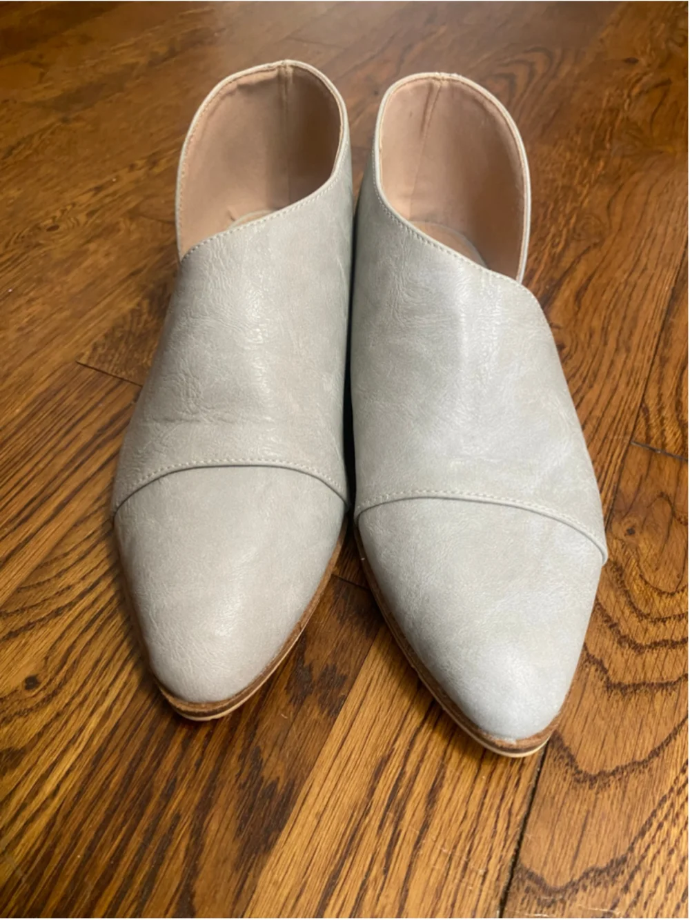 Beast Gray Pointed Toe Flats D’Orsay Quiet Luxury Parisian Modern Boho Sleek 6.5